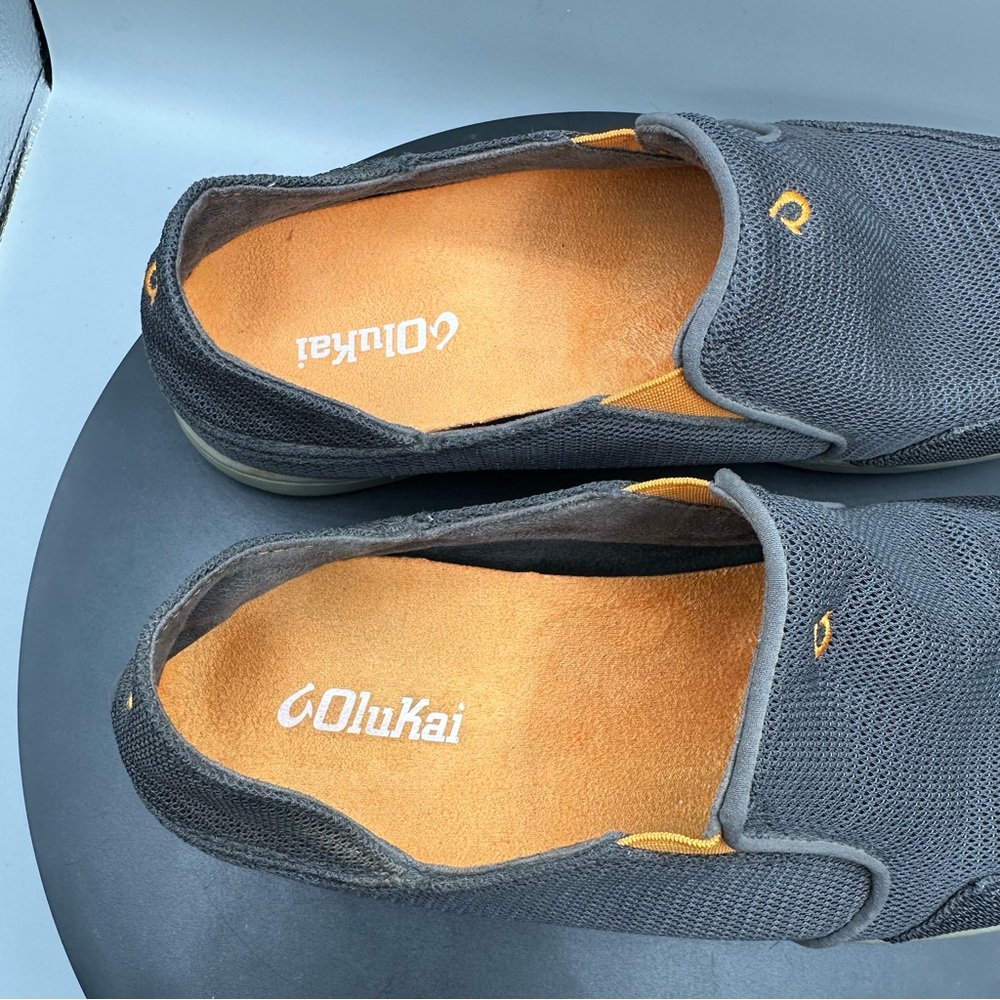 Olukai Nohea Mesh Slip-on Shoes Men Size 10 Dark Shadow - Picture 10 of 10